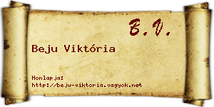 Beju Viktória névjegykártya